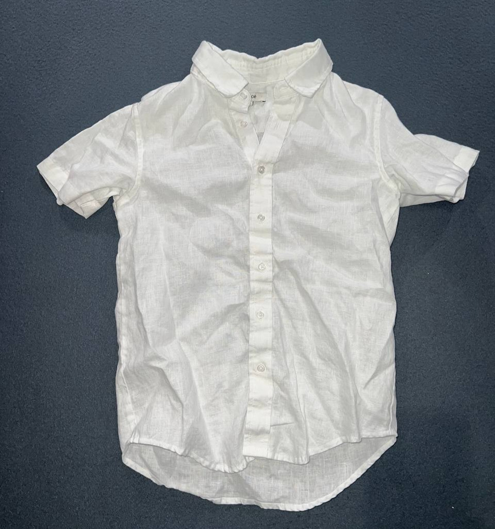 QUINCE 100% European Linen Short Sleeve Shirt Size 10 years A009711